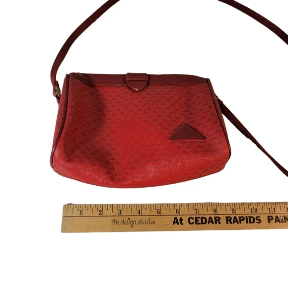 Liz Claiborne Vintage Red Crossbody Shoulder Bag Women's Purse Red - Picture 15 of 15
